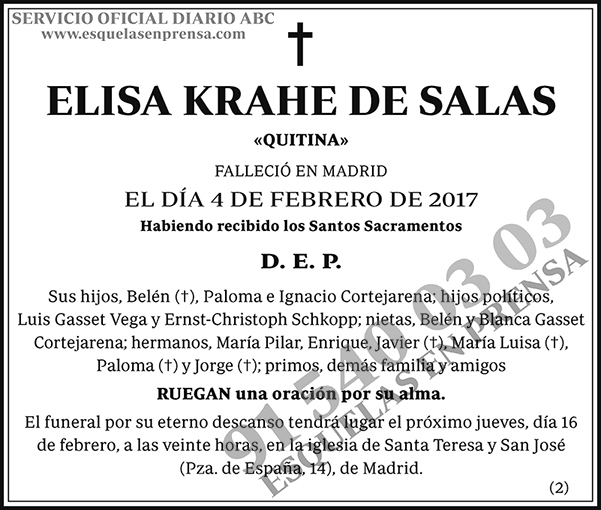 Elisa Krahe de Salas